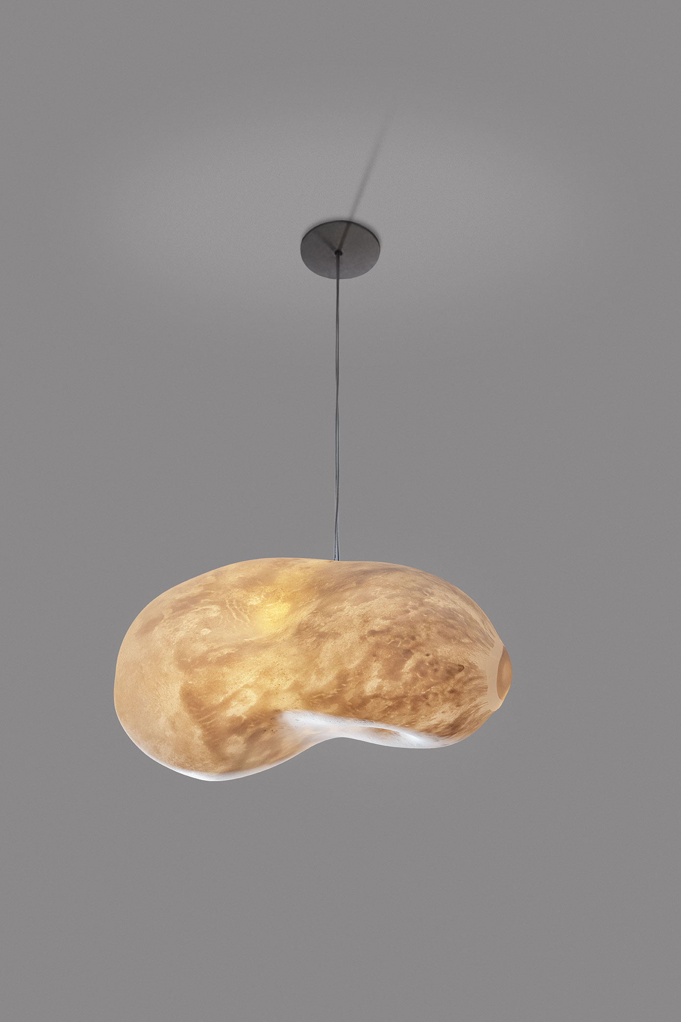 Lustre Météore Titan - Verre soufflé bouche, Métal, LEDs - D24xH13cm