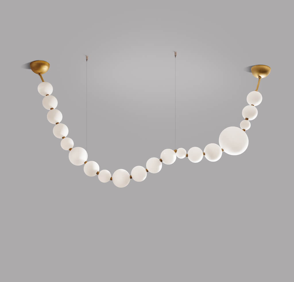 Colliers de Perles L110''H35''75''btw hooks=280 90 190cm-Pearls diam 3''-9''=8-22cm-cups-constraint level 1