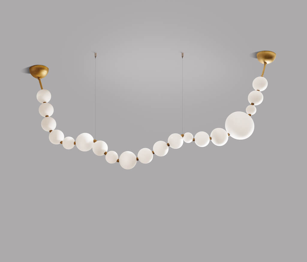 Colliers de Perles L110''H35''75''btw hooks=280 90 190cm-Pearls diam 3''-9''=8-22cm-cups-constraint level 2